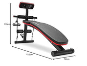 Hop-Sport Hantelbank mit Curlpult, verstellbar in 6 Neigungswinkel, inkl. Beinstrecker & Expander, Multifunktions-Trainingsbank für Zuhause, 220 kg Max. Belastbarkeit
